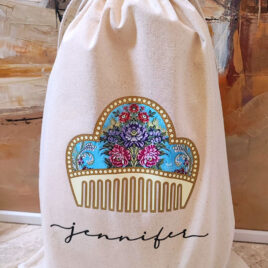 bolsa de algodón con diseñó fallero.Regalos falleros personalizados. regalos falleros personalizados.